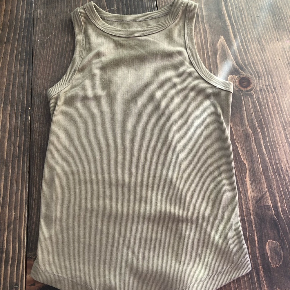 army green tank top